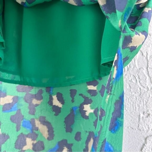 VANESSA VIRGINIA Skirt Women XS Silk Maxi Animal Print Pull On Leopard Cheetah - Picture 11 of 12